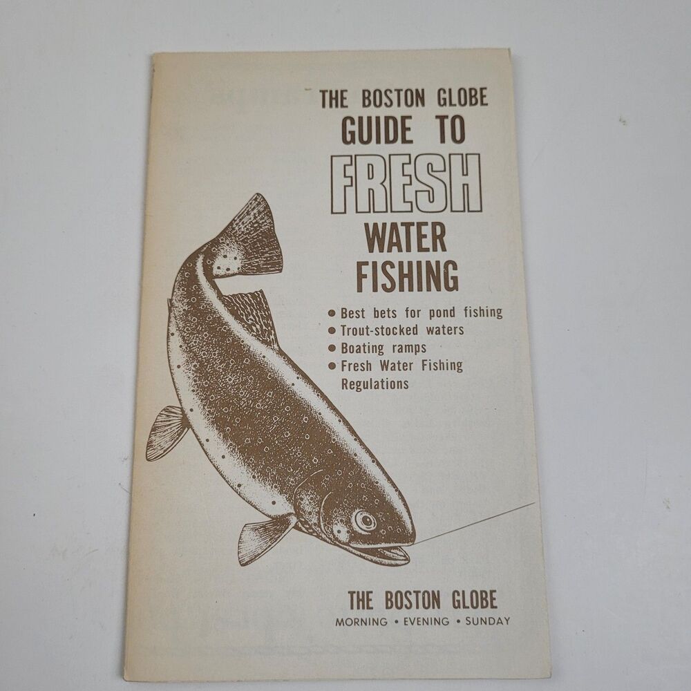 Vintage The Boston Globe Guide to Fresh Water Fishing Booklet